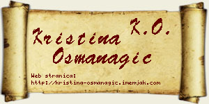 Kristina Osmanagić vizit kartica